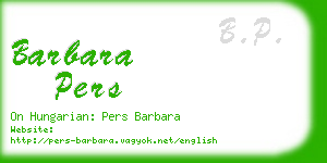 barbara pers business card